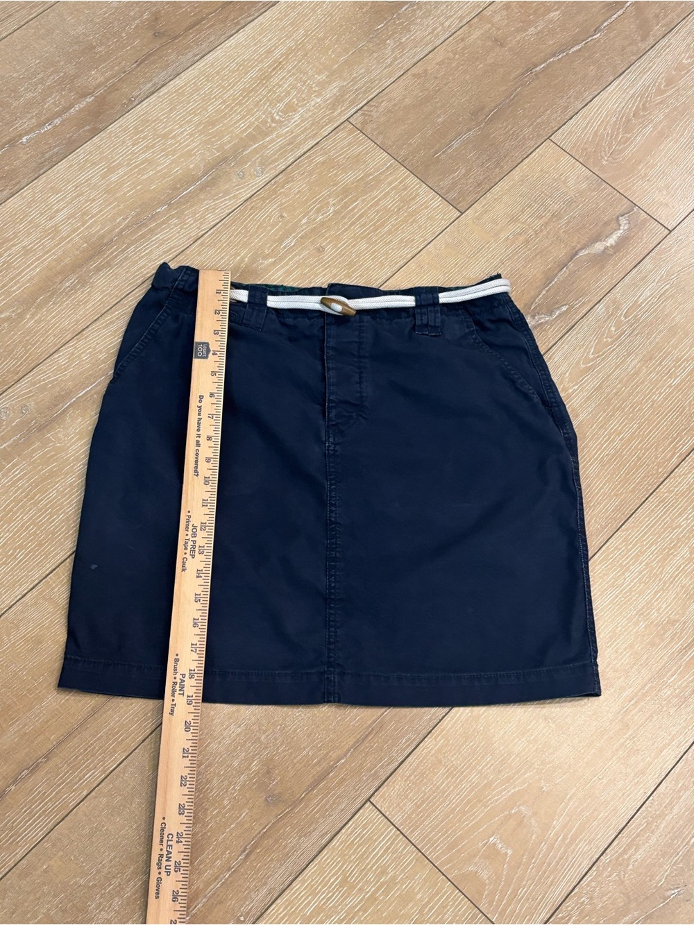 Daughters of the Liberation Navy Blue Rope Belt nautical preppy Mini Skirt 10 - Picture 7 of 9
